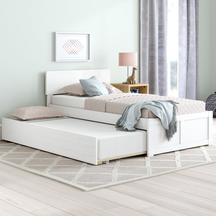 Harriet Bee Quitaque Solid Wood Platform Bed with Trundle by Harriet